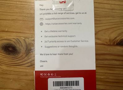 uni USB-C to NVMe SSD Enclosure