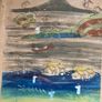 Japanese woodblock Pictures diptych featuring a landscape scene in the style of Edo-period ukiyo-e artists Image 2