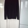 Jermyn Street Navy Cotton jumper with Grey Trim at opening. Lovely quality. Image 4