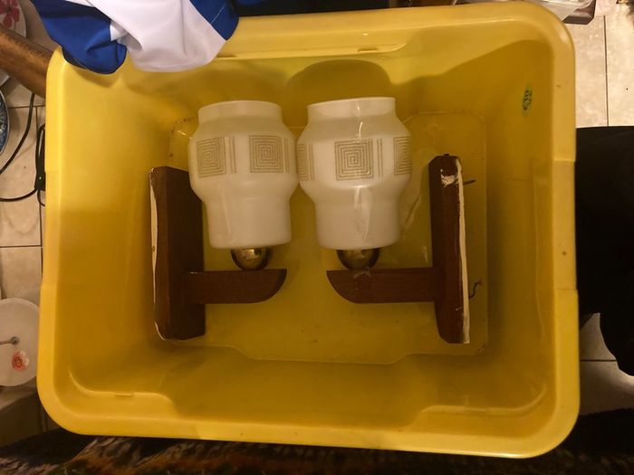 1960s art deco style retro lighting set postage available