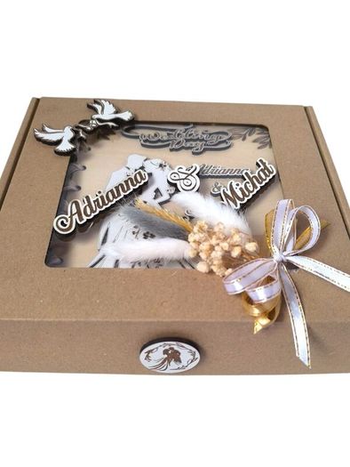 Wedding Gift Card, Personalised Wedding Card, Wooden Wedding Card With Space For Money