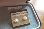 Vintage Sterling Silver Little Shells Earrings