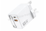 ANG TCX65A PD65W Dual Port GaN Charger With Built In Type C Cable