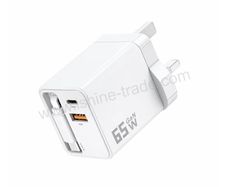 ANG TCX65A PD65W Dual Port GaN Charger With Built In Type C Cable
