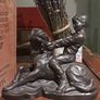 Genesis Bronze Dogs Statues X 2 Image 5