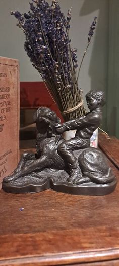 Genesis Bronze Dogs Statues X 2
