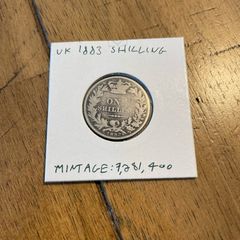 1883 silver shilling, Victoria