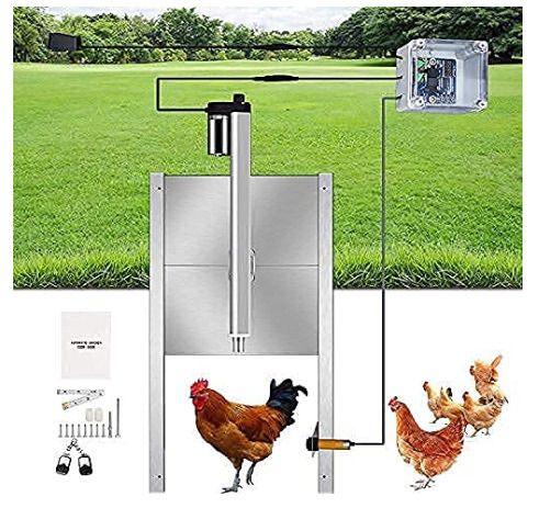 30 by 30CM Automatic Chicken Coop Door Opener Kit with Programmable Timer Controller,and Remot control