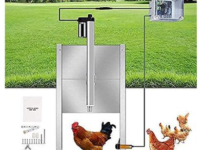 30 by 30CM Automatic Chicken Coop Door Opener Kit with Programmable Timer Controller,and Remot control