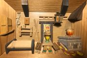 3D wooden Swiss Chalet Picture