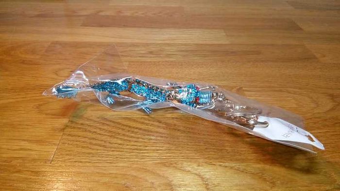 Keychain. Chinese Dragon. Blue