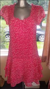 Brand new pink floral above the knee dress CREW CLOTHING Co. size UK10 EU38 Postage included