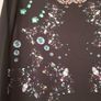 Zara Black Dress, beautiful print, lace detail at the back, size S Image 8