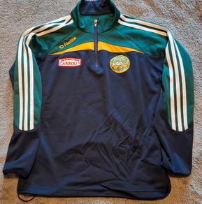 Offaly GAA O'Neills Hurling/Gaelic Football Half Zip Jersey (Youths 13-14 Years) FREE POST
