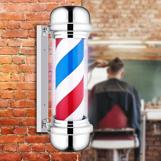 Professional LED Barber Shop Pole Wall Mounted