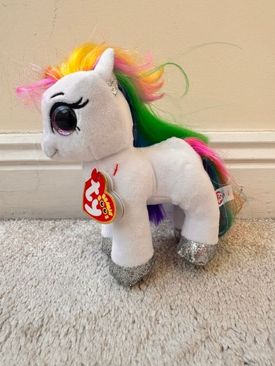 TY Beanie Boo Starr The White Pony approx. 16 cm. Plush Please see photos