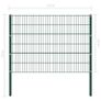 Fence Panel with Posts Iron 1.7x1.2 m Green Image 4