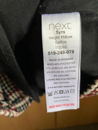 Next Girls Checkered Dress - see 3 pics