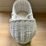 Mamas & Papas White Wicker Moses Basket in Excellent Condition Image 3