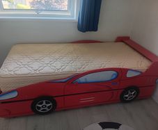 kids racing car bed
