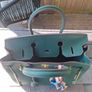 Moss Green genuine leather handbag ( Not a Birkin) Image 5