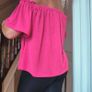 Pink Flare Open Shoulders Top, NEW LOOK, Size 10 Image 6