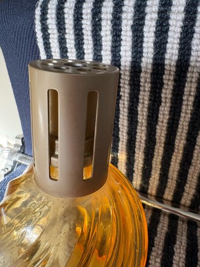 Ashleigh and burwood amber glass oil burner lamp