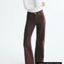 Brown Wide Leg Jeans Image 3