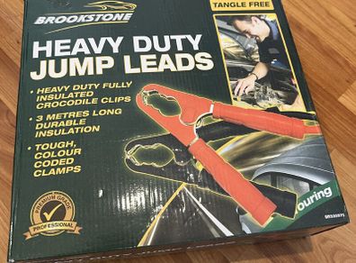 Brookstone Heavy Duty Jump Leads - 3 Metres