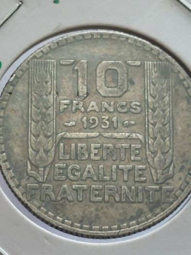 1931 silver 10 francs
