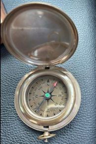 Post 5 euro extra   vintage reproduction compass hitler Solid Brass Push Button Compass Antique 3 Inch Nautical With Wooden Box