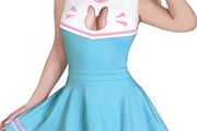 Littleforbig DVA outfit bunny overwatch cosplay skirt and romper