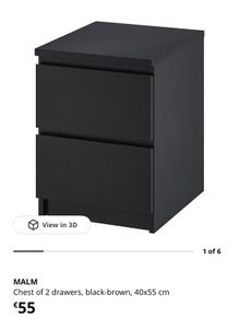 IKEA MALM Bedside Table