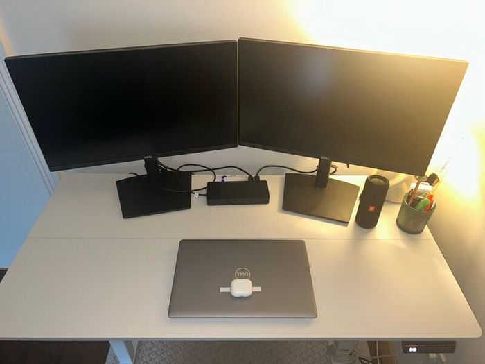 White Electronic Standing Desk