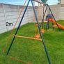 Swing set with slide and seesaw Image 2