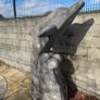 Pair Irish limestone dolphins 7 feet tall Image 4