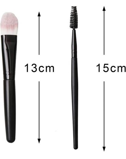 Make up Brush Set 20 PCs Professional Face Eyeliner for Foundation Blush Concealer Eyeshadow with Travel Black (FREE POSTAGE)