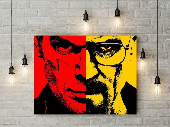 Dexter and mr white from breaking bad printed picture