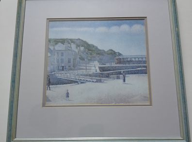 picture print of Lossiemouth a coastal town in Moray Scotland east of Burghead