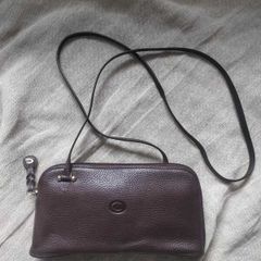 Excellent chocolate brown vintage Chesneau crossbody bag