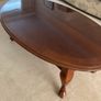 Oval teak coffee table - highly polished finish Image 5