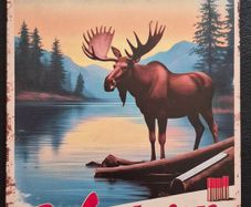 Western ammunition advertisement, vintage style metal sign .