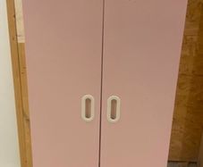 Child pink IKEA wardrobe