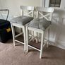 Set of 2 white Kitchen Island Chairs for sale Image 3