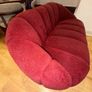 Wine/Burgundy sofa Image 4