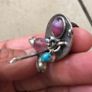 funky ring with dragon fly Image 3
