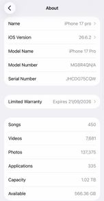 iPhone 17 pro 1TB