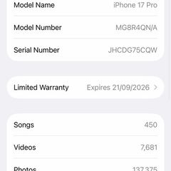 iPhone 17 pro 1TB