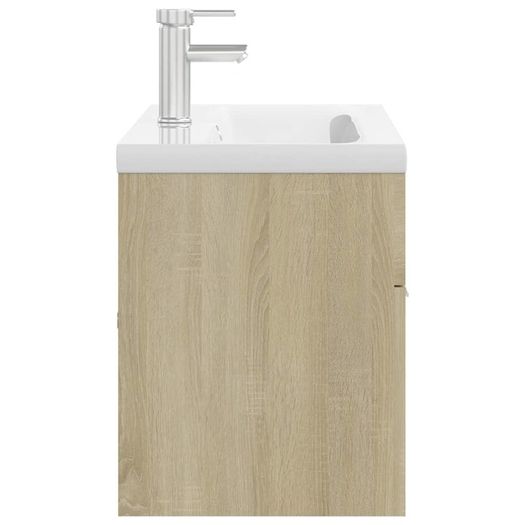 Sink Cabinet with Built-in Basin Sonoma Oak Chipboard