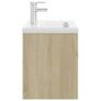 Sink Cabinet with Built-in Basin Sonoma Oak Chipboard Image 6